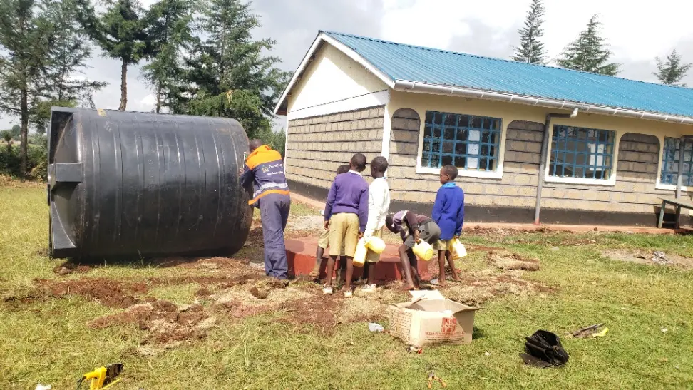 Rain water harvesting system installation